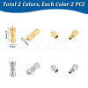 Unicraftale 4Pcs 2 Colors 304 Stainless Steel Screw Clasps STAS-UN0061-27-3