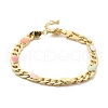 Brass Enamel Links Bracelets for Women BJEW-B125-06G-4