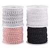   26 Yards 4 Colors Polyester Centipede Braid Lace Trimming OCOR-PH0003-95-7