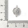 Brass Pave Clear Cubic Zirconia Connector Charms X-KK-G503-32P-3