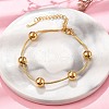 304 Stainless Steel Satellite Chains Bracelets for Women BJEW-D337-01C-G-1