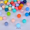 Round Silicone Focal Beads SI-JX0046A-92-2