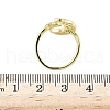 Brass Micro Pave Cubic Zirconia Cuff Rings for Women RJEW-D322-04G-5