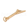 Rack Plating Brass Clear Cubic Zirconia Pendants KK-M229-26G-3