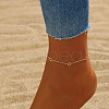 Heart 304 Stainless Steel Link Chain Anklets for Women FS-WG1020A-01-2