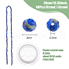 FIBLOOM DIY Natural Lapis Lazuli Round Beaded Stretch Bracelet Making Kit G-FI0001-16-2