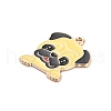 Animal Puppy Alloy Enamel Pendants FIND-V001-03G-06-2