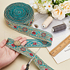 Sparkle Polyester Flower Embroidery Ribbons SRIB-WH0011-266C-3