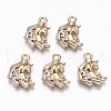 Brass Micro Pave Cubic Zirconia Pendants X-KK-S359-043-RS-1