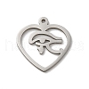 Non-Tarnish 201 Stainless Steel Pendants STAS-E206-06P-03-1