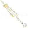 Glass Round Pendant Decorations HJEW-JM01231-2