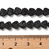 Synthetic Lava Rock Dyed Beads Strands G-R010-01F-4