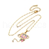 304 Stainless Steel Hot Pearl Enamel Constellation Planet Pendant Necklaces NJEW-D310-01F-G-2