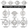 SUNNYCLUE 32Pcs 4 Styles Alloy Crystal Rhinestone Connector Charms FIND-SC0007-40-2