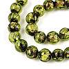 Handmade Foil Glass Beads Strands FOIL-N029-05D-3