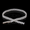 Alloy & Acrylic Imitation Pearl Beaded Elastic Chain Belts WG979C0-12-1