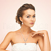 ANATTASOUL 5 Sets 5 Styles Crystal Rhinestone Teardrop Dangle Stud Earrings & Pendant Lariat Necklace SJEW-AN0001-42-4