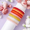 15Pcs 15 Styles Faceted Rondelle Glass Beaded Stretch Bracelet Sets BJEW-JB10837-3