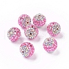 Polymer Clay Rhinestone Beads RB-L029-04B-1