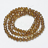 Electroplate Transparent Glass Beads Strands EGLA-A034-T3mm-H07-2