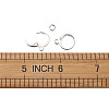  Brass Huggie Hoop Earring Findings & Open Jump Rings KK-TA0007-84B-S-10