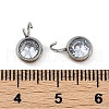 Ion Plating(IP) 304 Stainless Steel Micro Pave Cubic Zirconia Charms STAS-Z094-02P-01-3