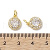 Brass Micro Pave Clear Cubic Zirconia Charms KK-K360-16G-3