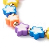 Handmade Polymer Clay Beads Stretch Bracelets BJEW-JB06560-7