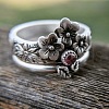 Tibetan Style Alloy Rhinestone Finger Rings FS-WG48FD4-04-4