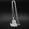 304 Stainless Steel Saint Jude Pendant Necklaces for Men Women NJEW-K283-16P-3
