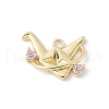 Brass Micro Pave Cubic Zirconia Pendants KK-M326-14G-1
