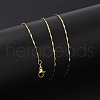 Brass Link Chain Necklaces for Women NJEW-D302-35G-2