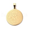 304 Stainless Steel Pendants STAS-C062-06G-1
