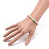 7Pcs 7 Color Candy Color Acrylic Round Beaded Stretch Bracelets Set BJEW-JB08928-4