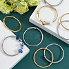 SUNNYCLUE 20Pcs 2 Colors Stainless Steel Twisted Ring Open Cuff Bangles BJEW-SC0001-33-4