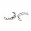 Brass Micro Pave Clear Cubic Zirconia Connector Charms KK-S356-719-2