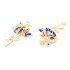 Brass Micro Pave Cubic Zirconia Pendants ZIRC-N039-272B-3