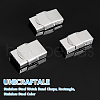 Unicraftale 12Pcs 3 Styles 201 Stainless Steel Watch Band Clasps STAS-UN0059-76-5