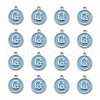 Platinum Plated Alloy Enamel Charms X-ENAM-S118-04G-P-2