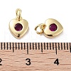 Brass Micro Pave Cubic Zirconia Charms KK-C051-07G-05-3
