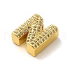 Brass Micro Pave Clear Cubic Zirconia Charms ZIRC-C009-01G-N-2