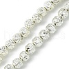 Electroplated Natural Lava Rock Beads Strands G-I360-N01-04-1