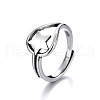 925 Sterling Silver Adjustable Finger Rings FS-WG45355-02-2