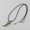 Zinc Alloy Pendant Necklaces NJEW-R128-8-2