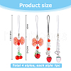 Acrylic Mobile Straps HJEW-HS00011-2