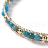 Round Natural Apatite Beaded Bracelet BJEW-TA00038-05-4