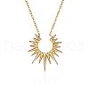 Stainless Steel Sun Pendant Cable Chain Necklaces with Minimalist European and American Style YZ7630-2-1