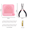 DICOSMETIC 1 Set ABS Plate with Zinc Alloy Sticks and 1Pc Carbon Steel Round Nose Pliers TOOL-DC0001-14-2