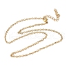 Unisex 304 Stainless Steel Cable Chain Necklac with 2 Inch End Chain STAS-O037-83G-03A-1