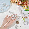CRASPIRE 10 Sets 10 Style Number Plastic Imitation Pearl & Rhinestone Cake Toppers FIND-CP0001-67-3